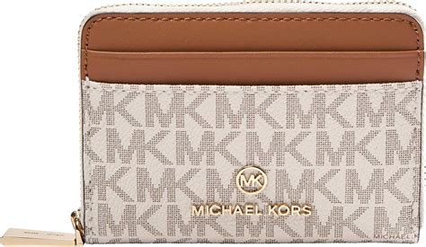 michael kors small color block logo wallet|Michael Kors vanilla acorn wallet.